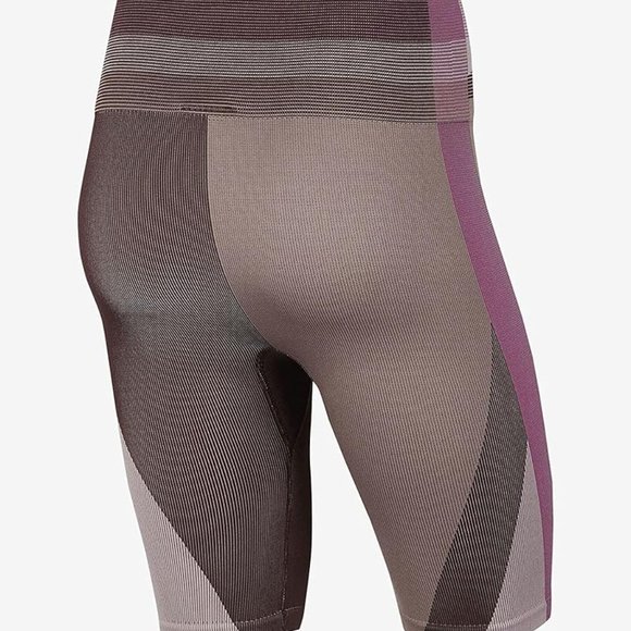 NIKE Sculpt Tight Fit High Rise Seamless ICON Clash 8" Training Shorts - Picture 2 of 7